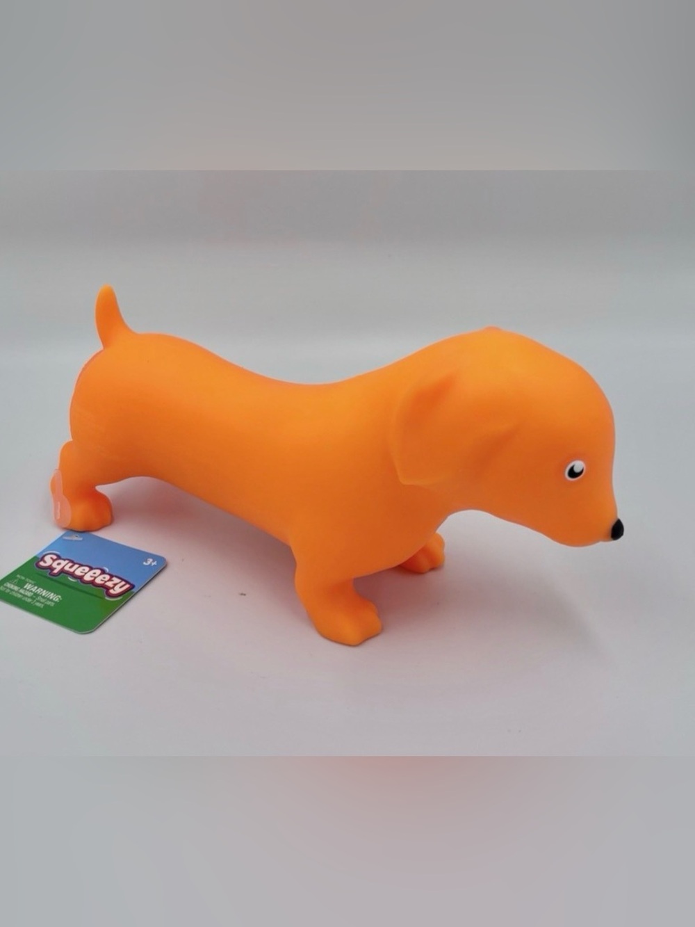 NWT SQUEEEZY Wiener Dog Squishy - Orange